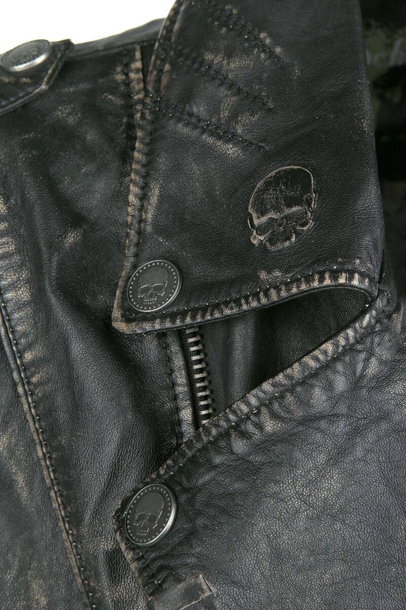 EMP Lederjacke dunkelgrau von Rock Rebel by EMP Im Verkauf