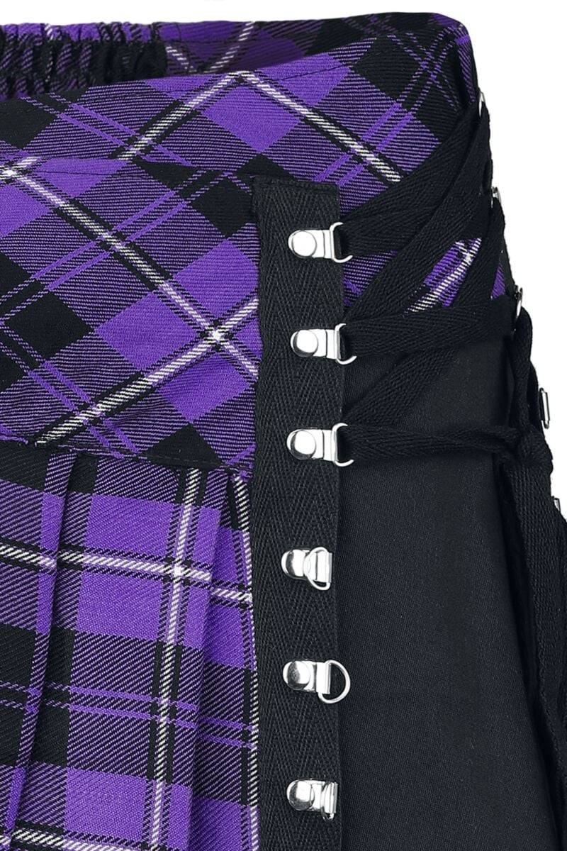 EMP "Hybrid Skirt" Kurzer Rock lila/schwarz von Chemical Black Auslauf