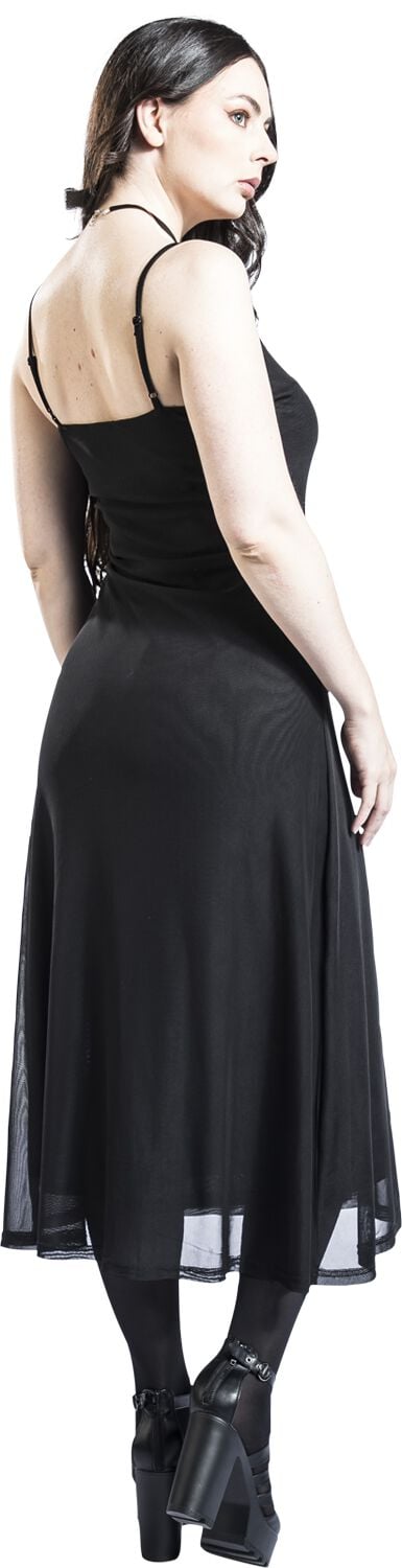 EMP "Araxiel Mesh Dress" Langes Kleid schwarz von Banned Alternative im Angebot