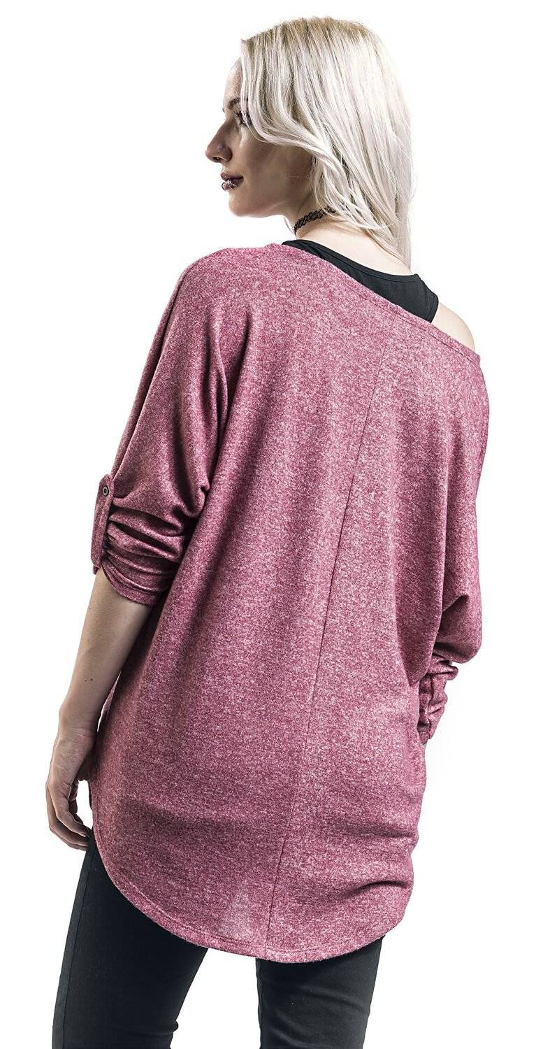 EMP Langarmshirt bordeaux/schwarz von RED by EMP Fabrikpreis