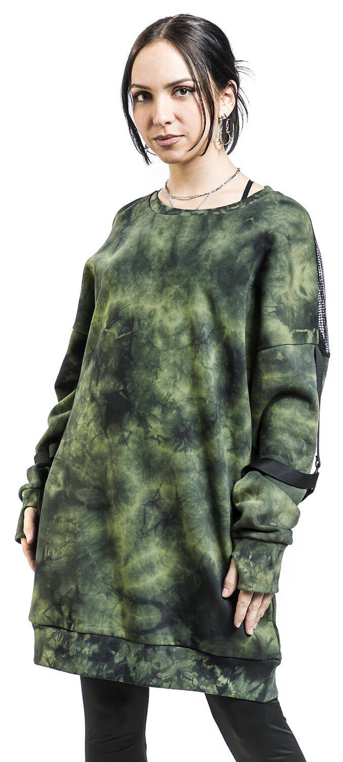 EMP "Kami Jumper" Sweatshirt schwarz/grün von Poizen Industries Preisnachlass