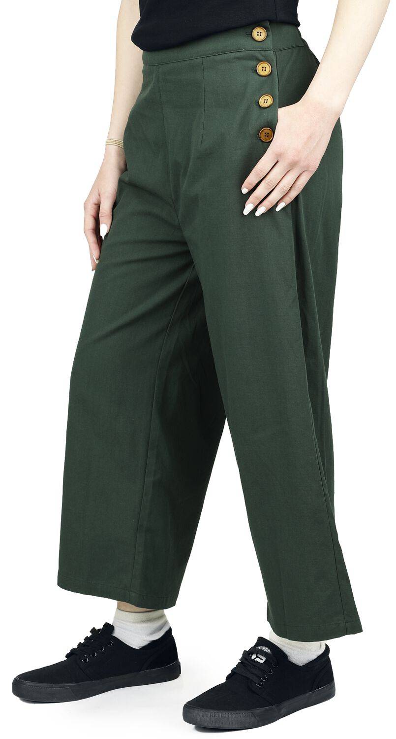EMP "Pretty Perfect Trousers" Stoffhose grün von Banned Retro Saisonale Angebote