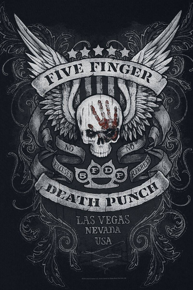 EMP "No Regrets" T-Shirt schwarz von Five Finger Death Punch Zeitbegrenzte Promotion