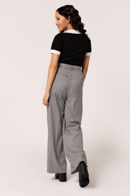 EMP "Teddy Trousers" Stoffhose schwarz/weiß von Hell Bunny Cyber Monday