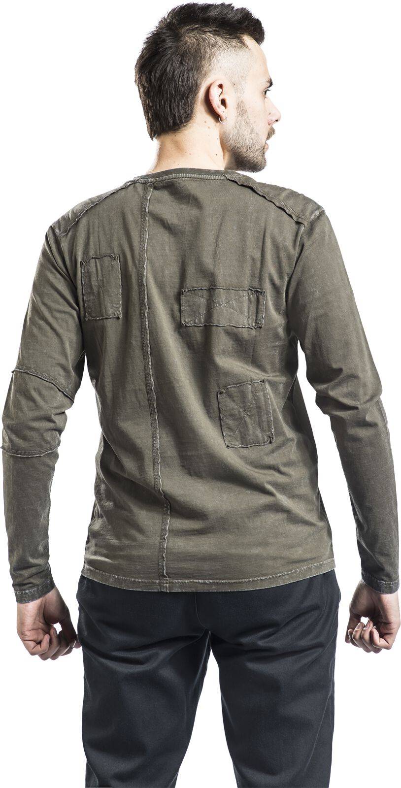 EMP Langarmshirt grün von Rock Rebel by EMP Bis zu 50% Rabatt