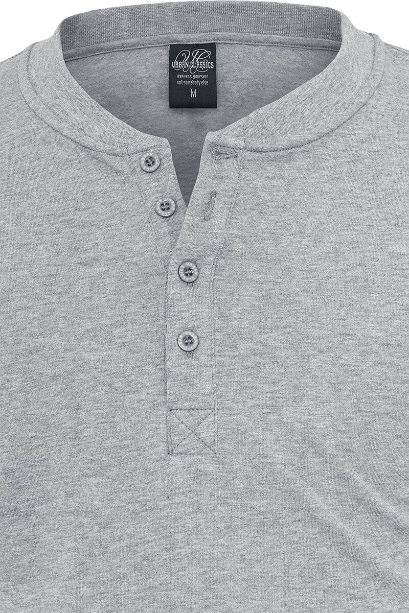 EMP "Basic Henley" Langarmshirt grau von Urban Classics Bis zu 65% Rabatt