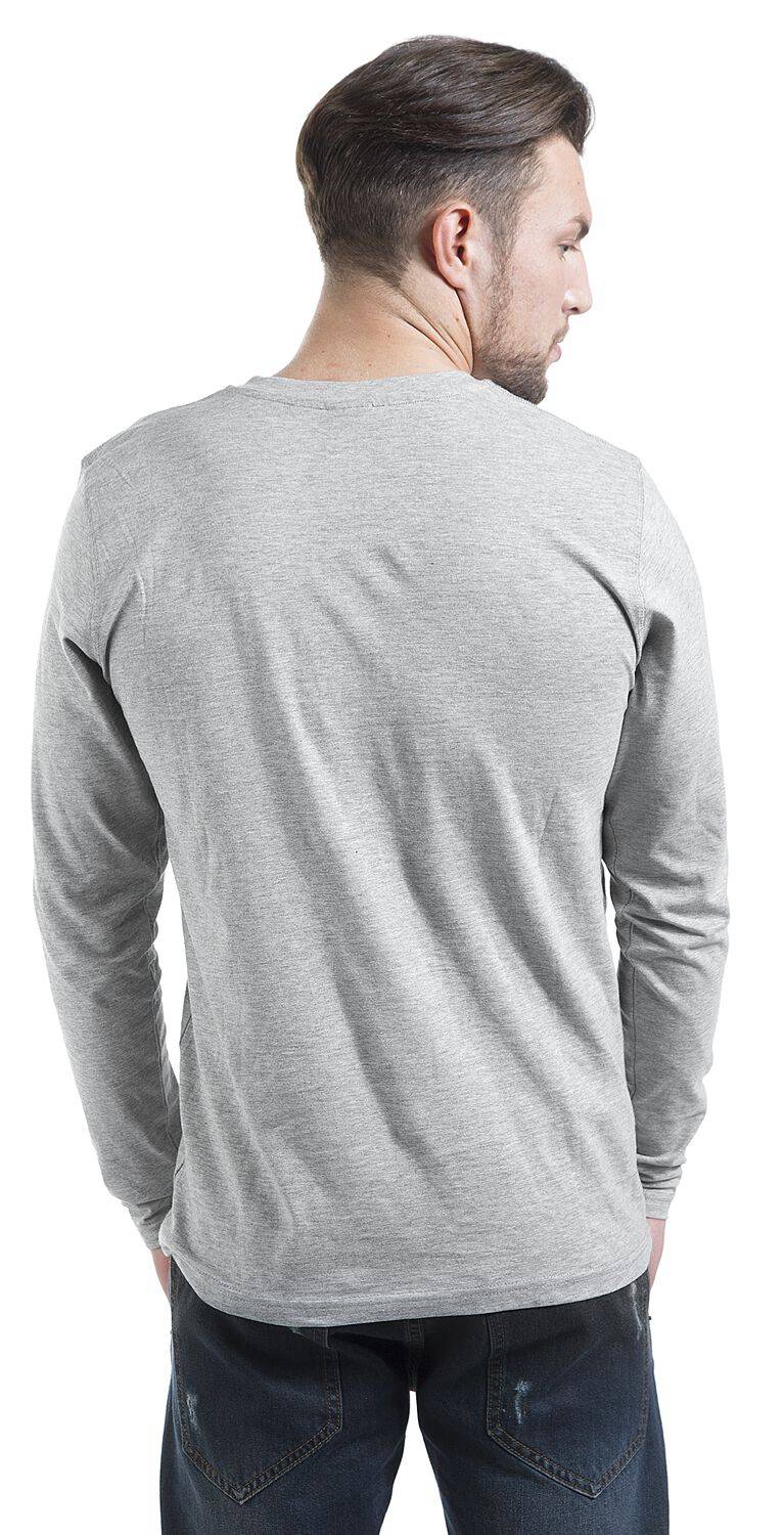 EMP "Basic Henley" Langarmshirt grau von Urban Classics Bis zu 65% Rabatt