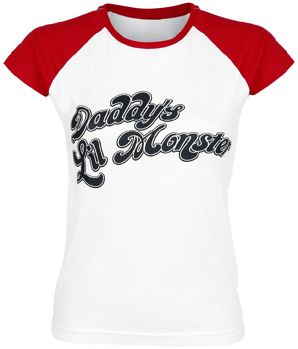 EMP "Daddy's Lil' Monster" T-Shirt weiß/rot von Suicide Squad Verkauf