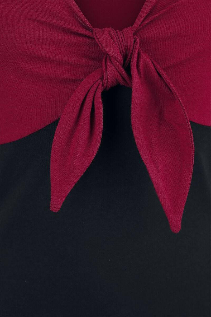 EMP Top bordeaux/schwarz von Rock Rebel by EMP Schlussverkauf