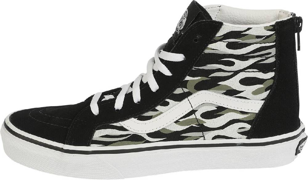 EMP "SK8-HI Zip Flame Camo" Kinder Sneaker schwarz/grau von Vans Kids Online Outlet