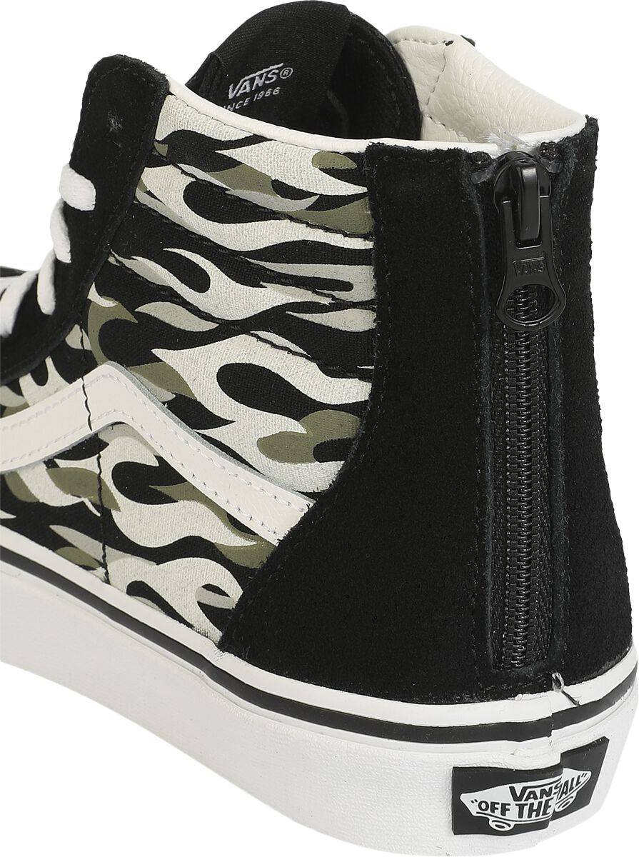 EMP "SK8-HI Zip Flame Camo" Kinder Sneaker schwarz/grau von Vans Kids Online Outlet