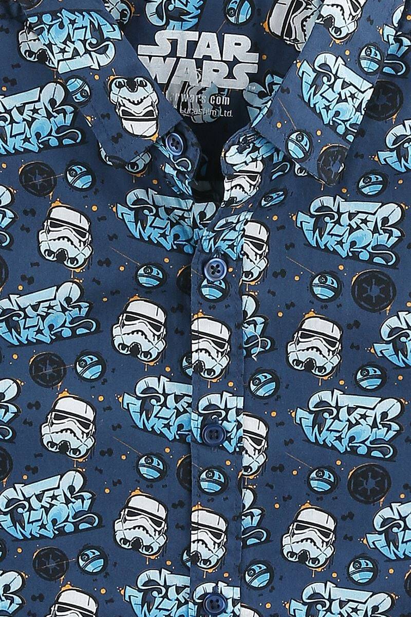 EMP "Kids - Allover" Hemd blau von Star Wars Exklusive Angebote