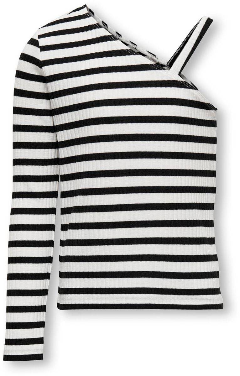 EMP "Kognella L/S One Shoulder TOP JRS" Langarmshirt schwarz/weiß von Kids ONLY Neueste Stile