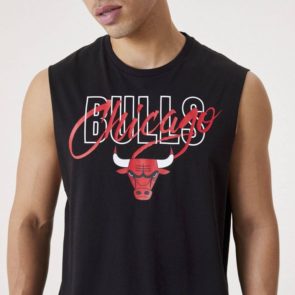 EMP "Script Sleeveless Tee - Chicago Bulls" Tank-Top schwarz von New Era - NBA Bis zu 65% Rabatt