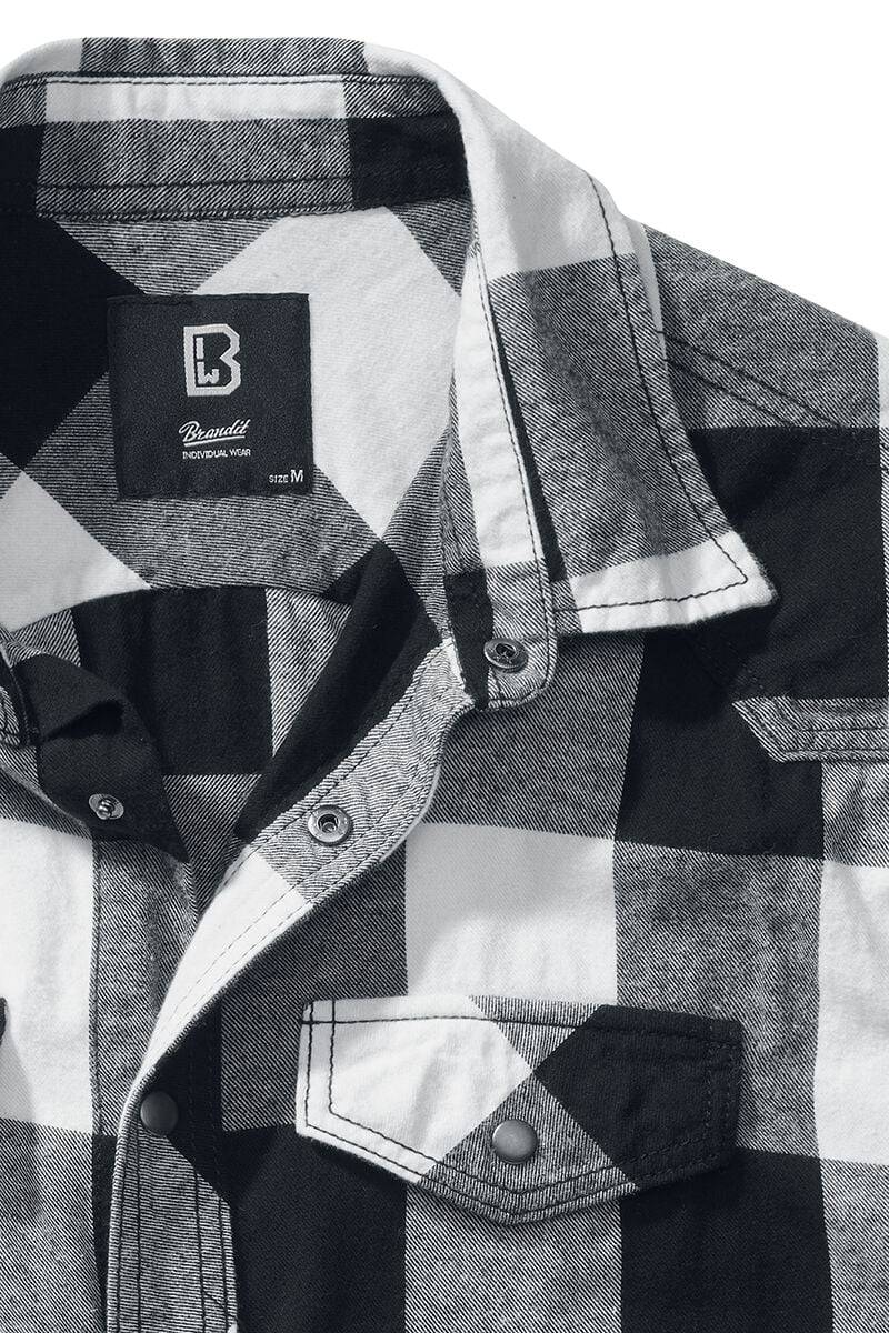 EMP "Sleeveless Checkshirt" Kurzarmhemd schwarz/weiß von Brandit Auslauf