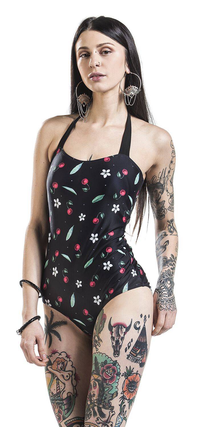 EMP "Cherry Blossom Swimsuit" Badeanzug multicolor von Pussy Deluxe Sonderangebot