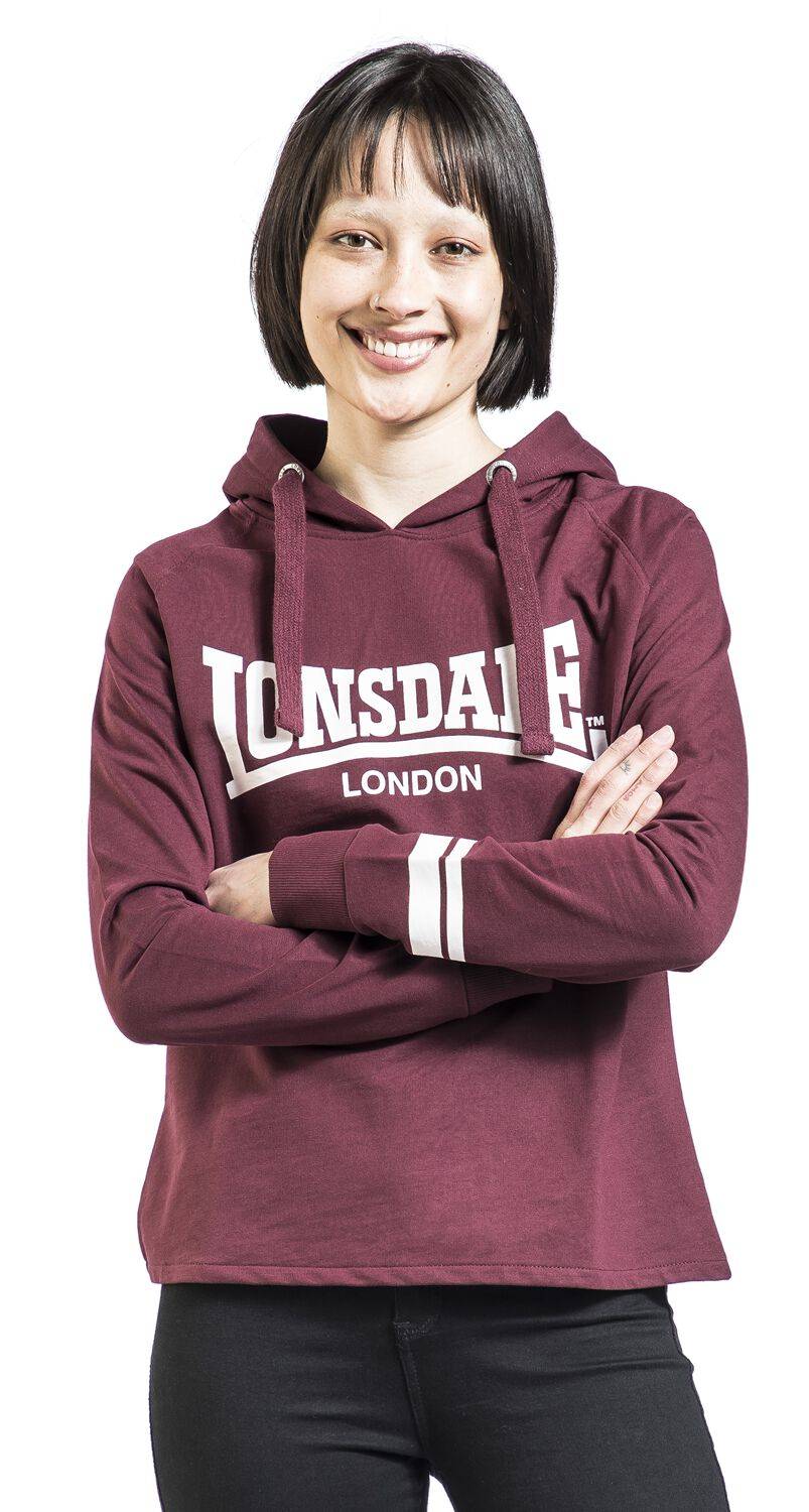 EMP "CALLANISH" Kapuzenpullover dunkelrot von Lonsdale London Saisonale Angebote
