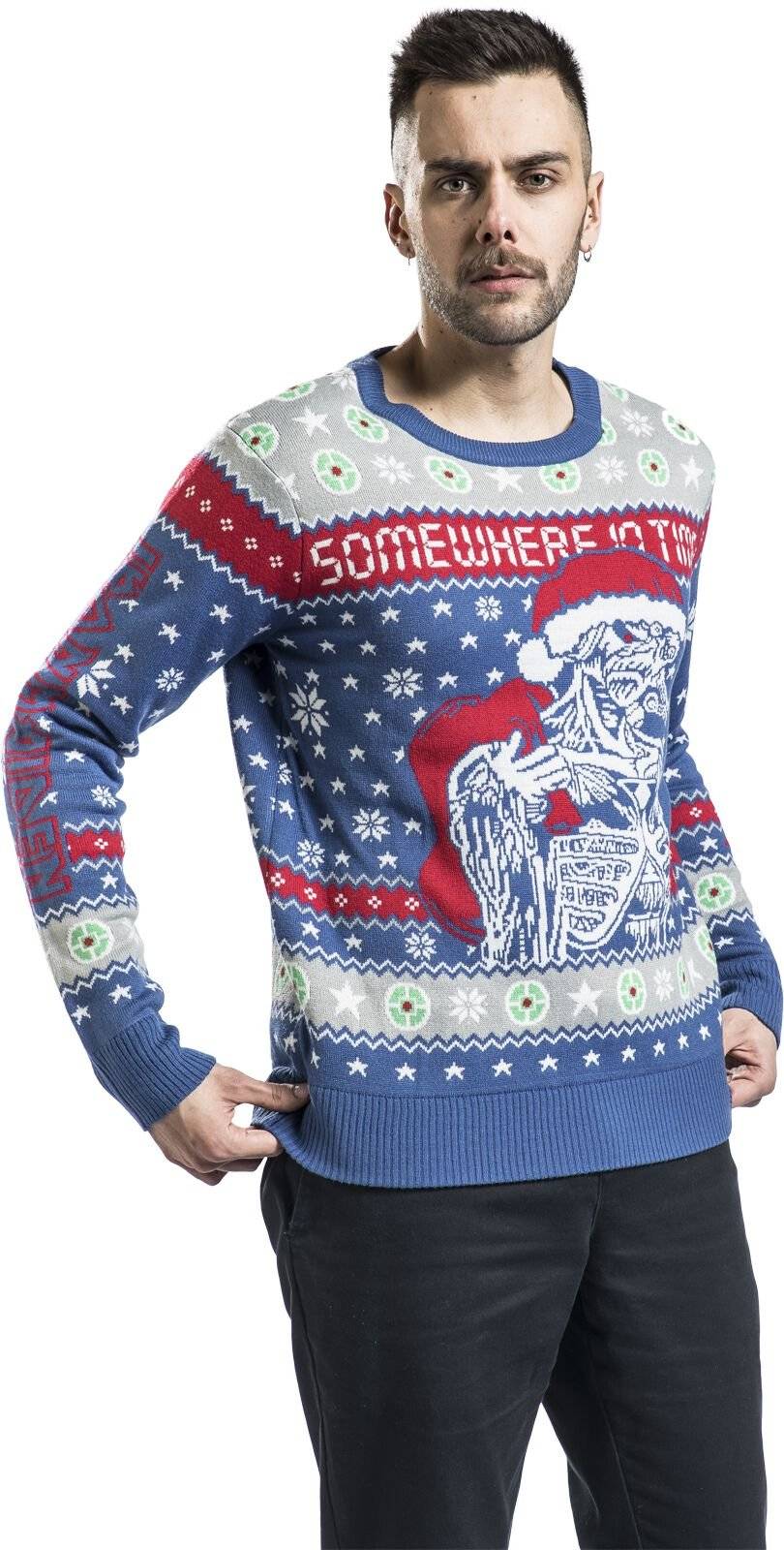 EMP "Holiday Sweater 2024" Weihnachtspullover multicolor von Iron Maiden Vierteljährliche Förderung