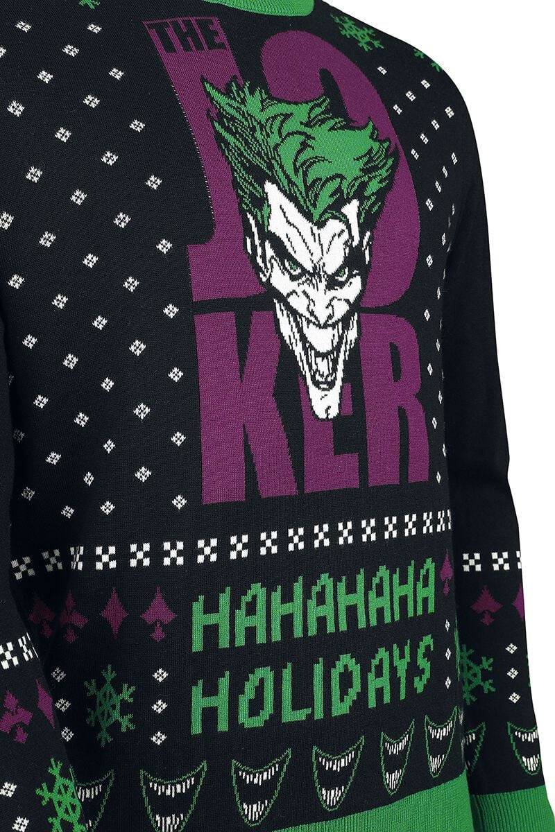 EMP "The Joker - Ha Ha Ha Ha Holidays" Weihnachtspullover multicolor von Batman Großer Ausverkauf