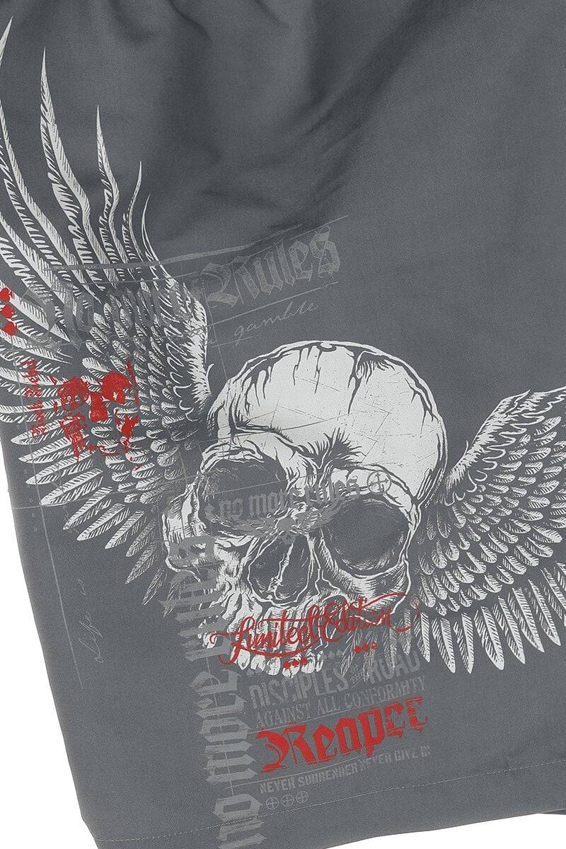 EMP Badeshort grau von Rock Rebel by EMP Cyber Monday
