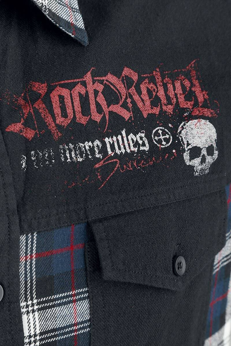 EMP Kurzarmhemd schwarz von Rock Rebel by EMP Osterangebot