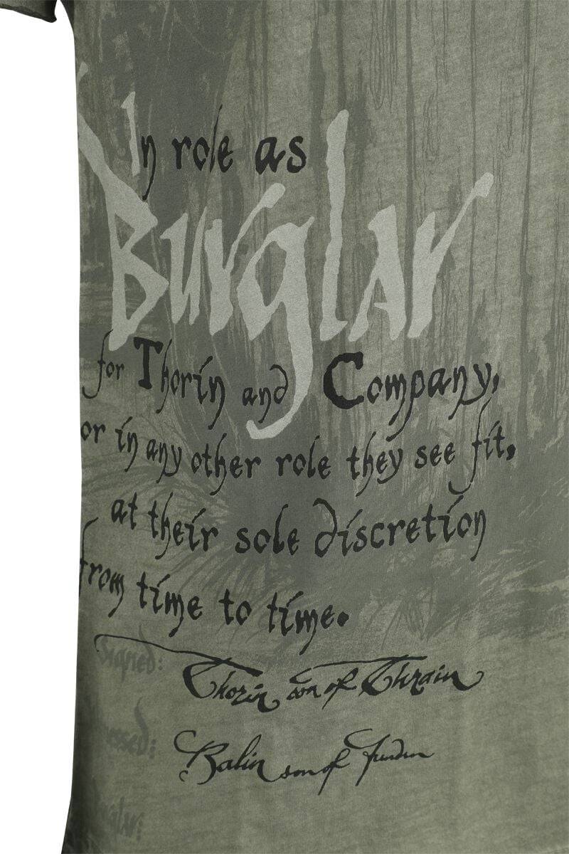 EMP "The Hobbit - Burglar" T-Shirt oliv von Der Herr der Ringe Lagerräumung