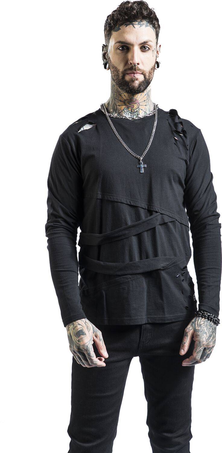 EMP Langarmshirt schwarz von Gothicana by EMP Top Angebot
