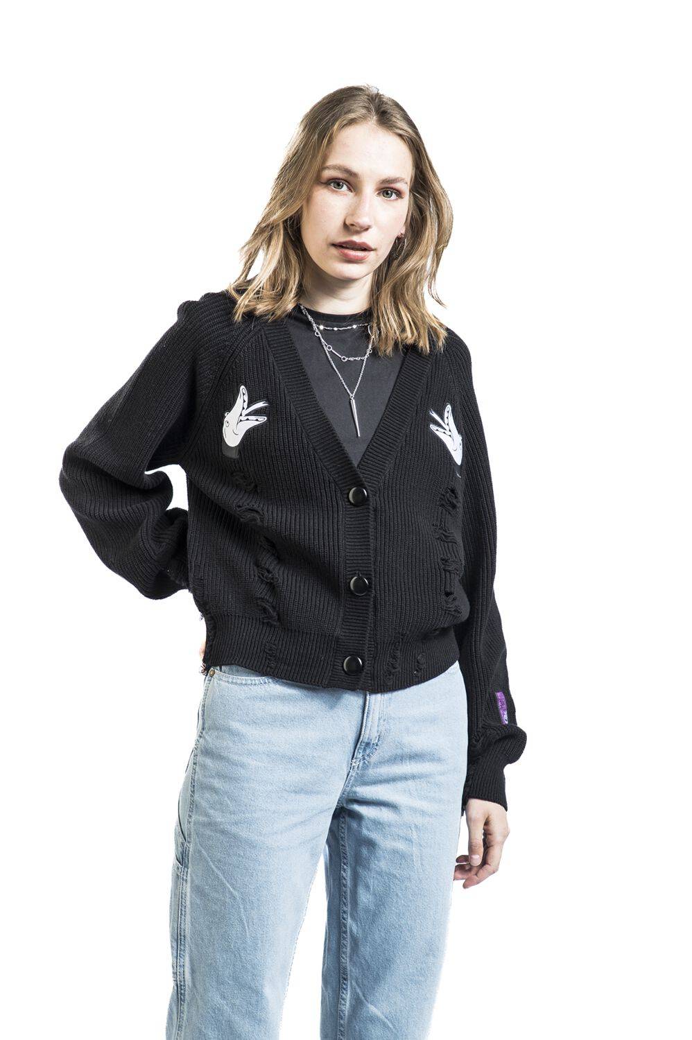 EMP "Snake" Cardigan schwarz von The Nightmare Before Christmas Exklusive Angebote