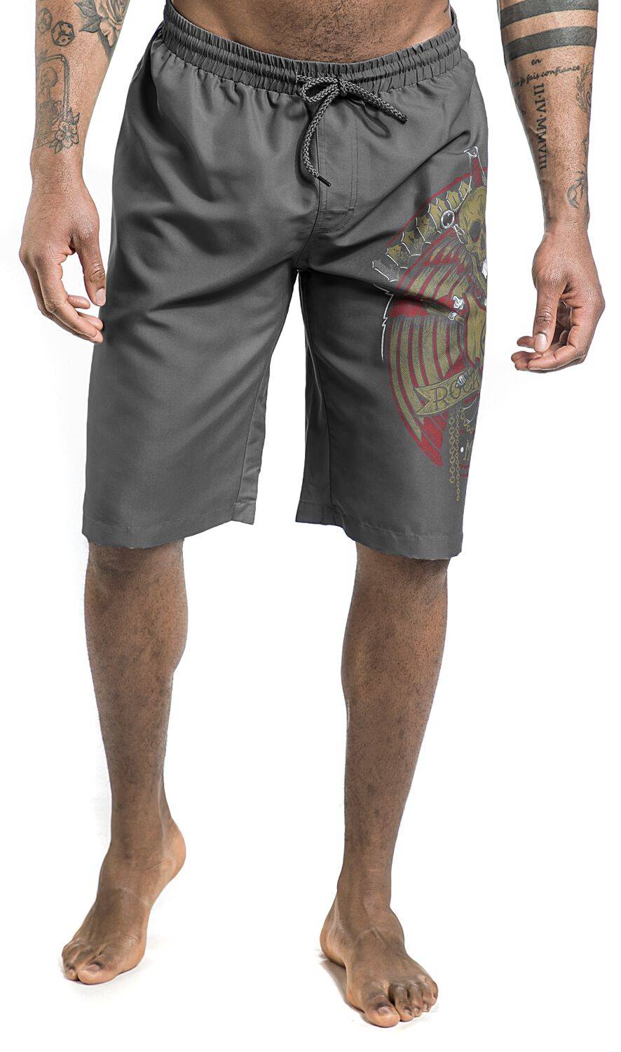 EMP Badeshort grau von Rock Rebel by EMP Neuheiten