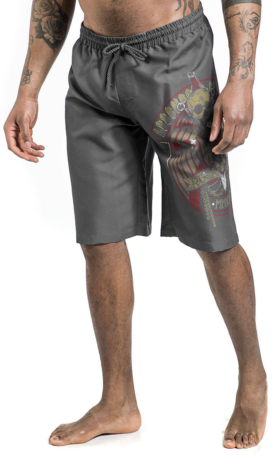EMP Badeshort grau von Rock Rebel by EMP Neuheiten