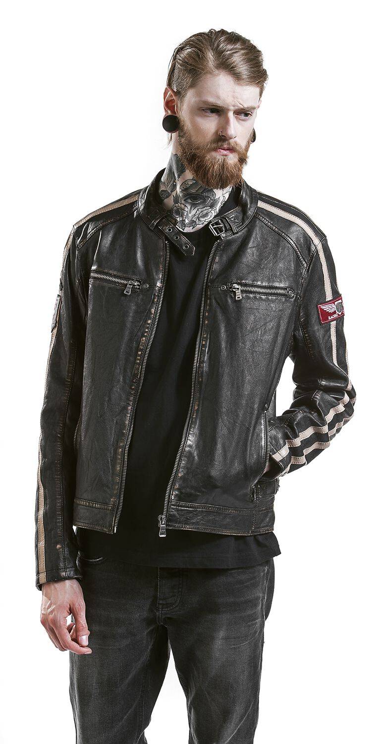 EMP "Race" Lederjacke dunkelbraun von Gipsy Kauf eins, bekomm eins gratis
