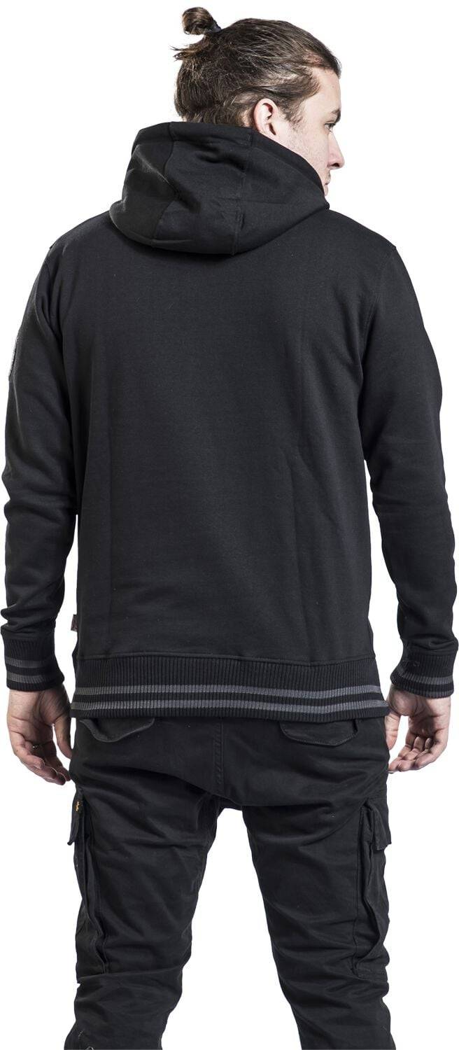 EMP "Kneep" Kapuzenpullover schwarz von Lonsdale London Letzter Tag
