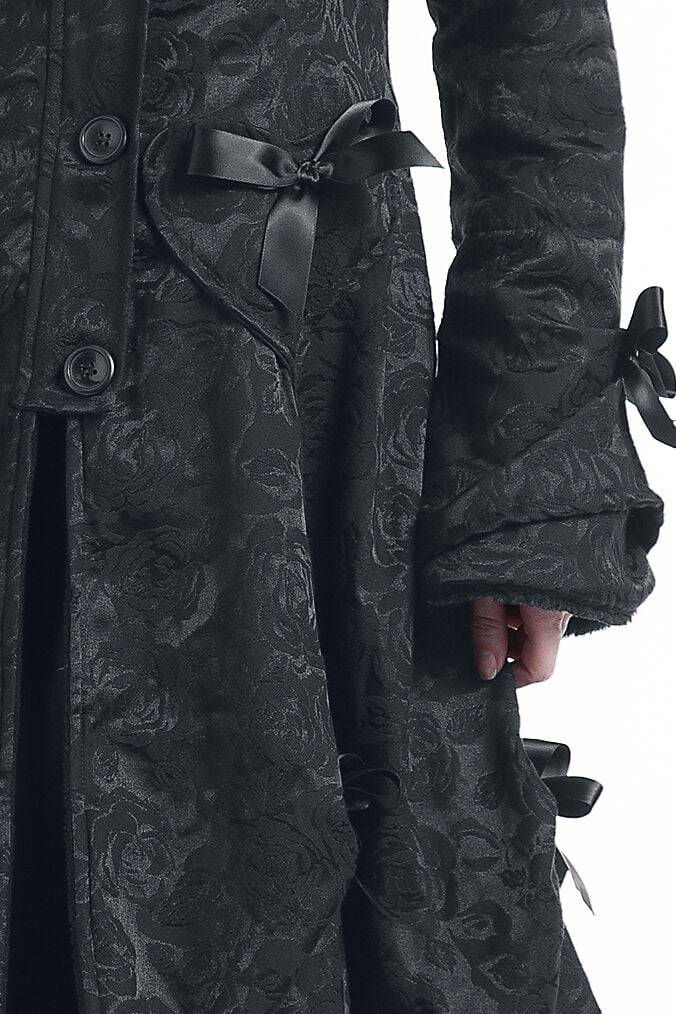 EMP "Alice Rose Coat" Wintermantel schwarz von Poizen Industries Kostenloser Versand
