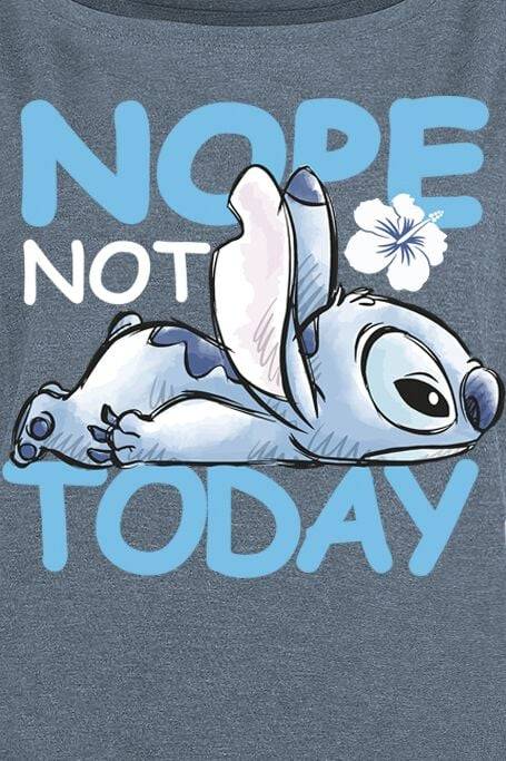EMP "Not Today!" T-Shirt blau von Lilo & Stitch Großer Ausverkauf