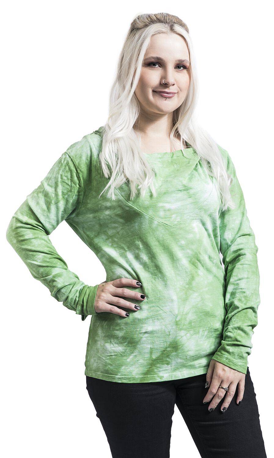 EMP "Hooded Top Deva" Kapuzenpullover grün von Outer Vision Bis zu 60% Rabatt
