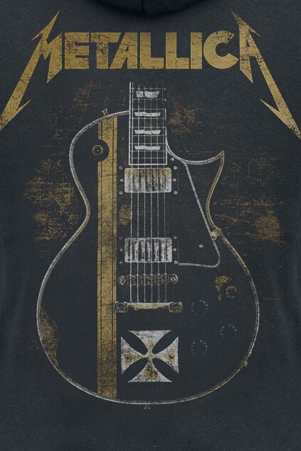 EMP "Hetfield Iron Cross Guitar" Kapuzenjacke schwarz von Metallica Sonderangebot der Fabrik