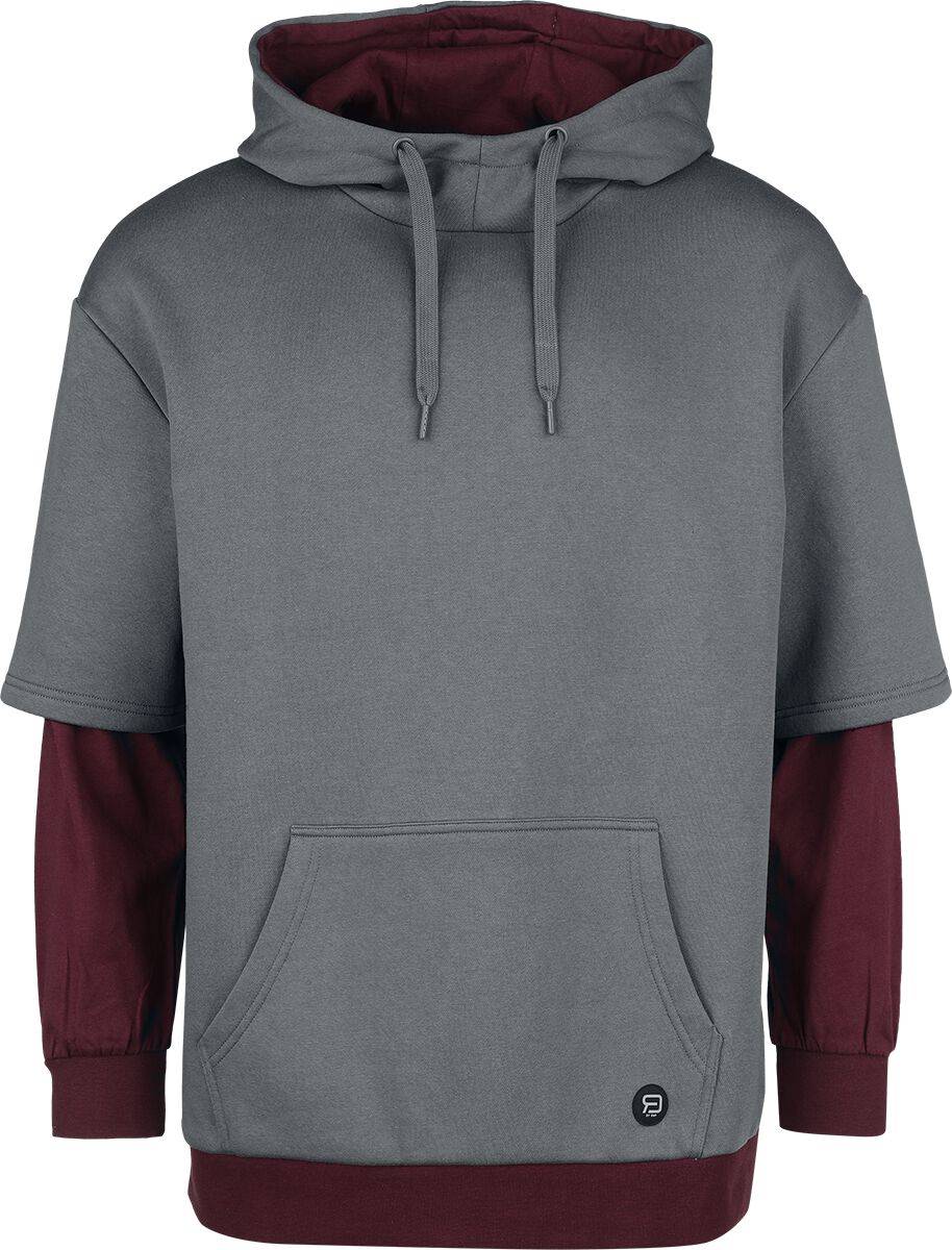 EMP Kapuzenpullover grau/bordeaux von RED by EMP 50% Rabatt für begrenzte Zeit