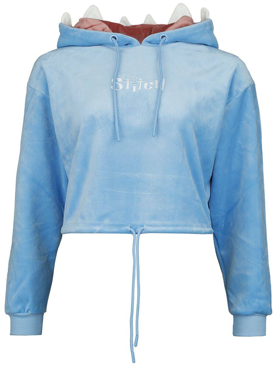 EMP "Stitch Novelty Cropped" Kapuzenpullover blau von Lilo & Stitch Online