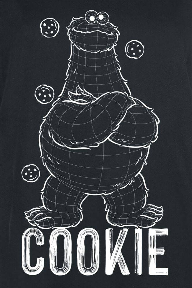 EMP "Cookie" T-Shirt schwarz von Sesamstraße Preisnachlass
