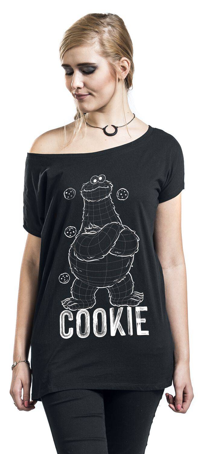 EMP "Cookie" T-Shirt schwarz von Sesamstraße Preisnachlass
