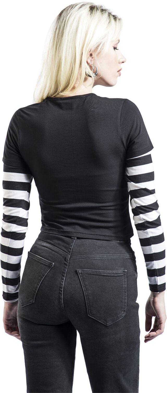EMP "Socially Distant" Langarmshirt schwarz/weiß von Wednesday Bestseller