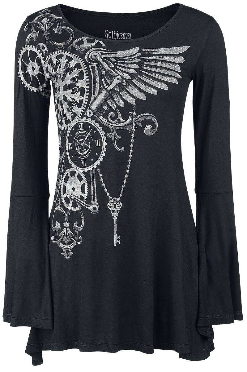 EMP Langarmshirt schwarz von Gothicana by EMP Sonderangebote