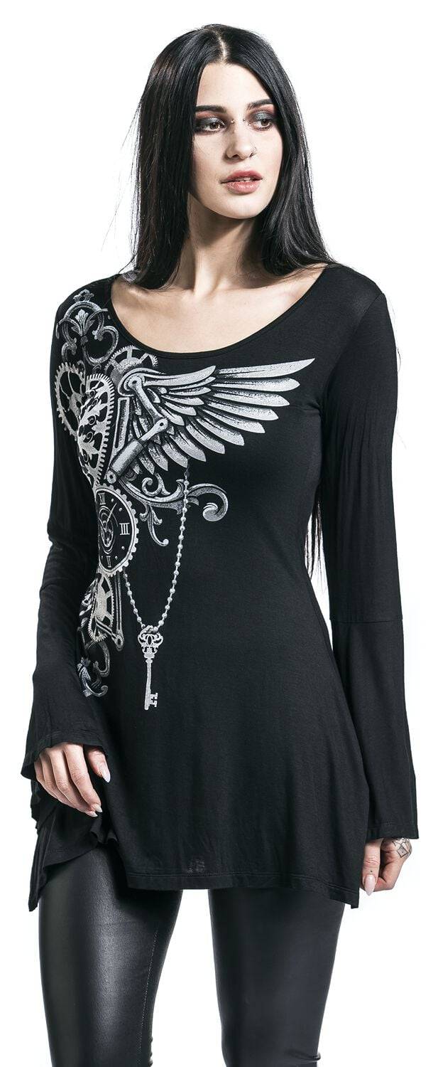 EMP Langarmshirt schwarz von Gothicana by EMP Sonderangebote