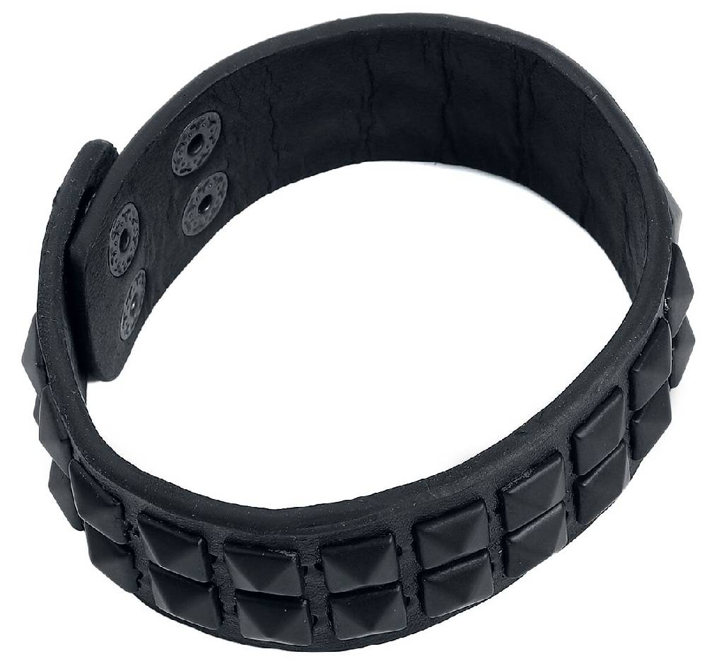 EMP "Pyramid Rivets" Nietenarmband schwarz von Rock Rebel by EMP Riesige Ersparnisse