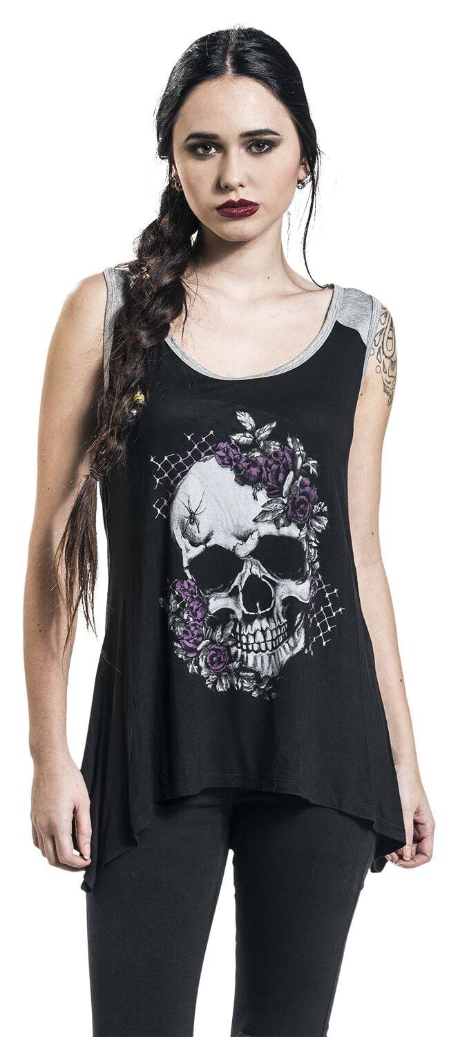 EMP Top schwarz/grau von Black Premium by EMP Begrenzte Freigabe