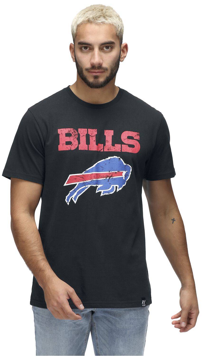 EMP "NFL Bills Logo" T-Shirt schwarz von Recovered Clothing Saisonschlussverkauf