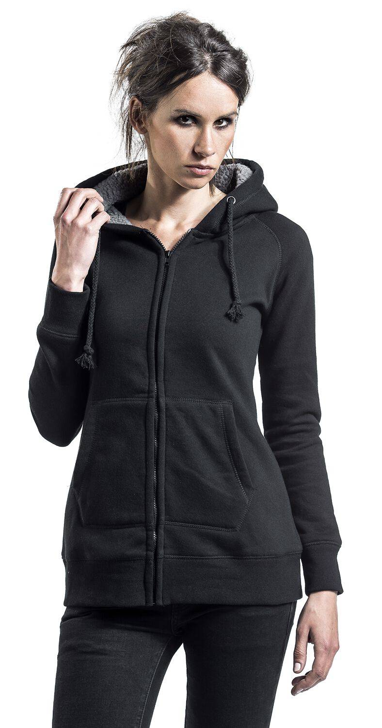 EMP "Teddy Hoodie" Kapuzenjacke schwarz von Forplay Vatertagsangebot