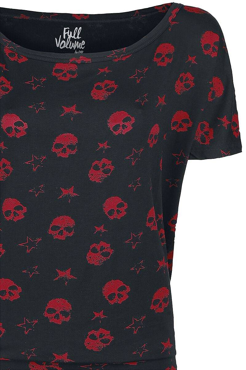 EMP T-Shirt schwarz/rot von Full Volume by EMP Valentinstagsangebot