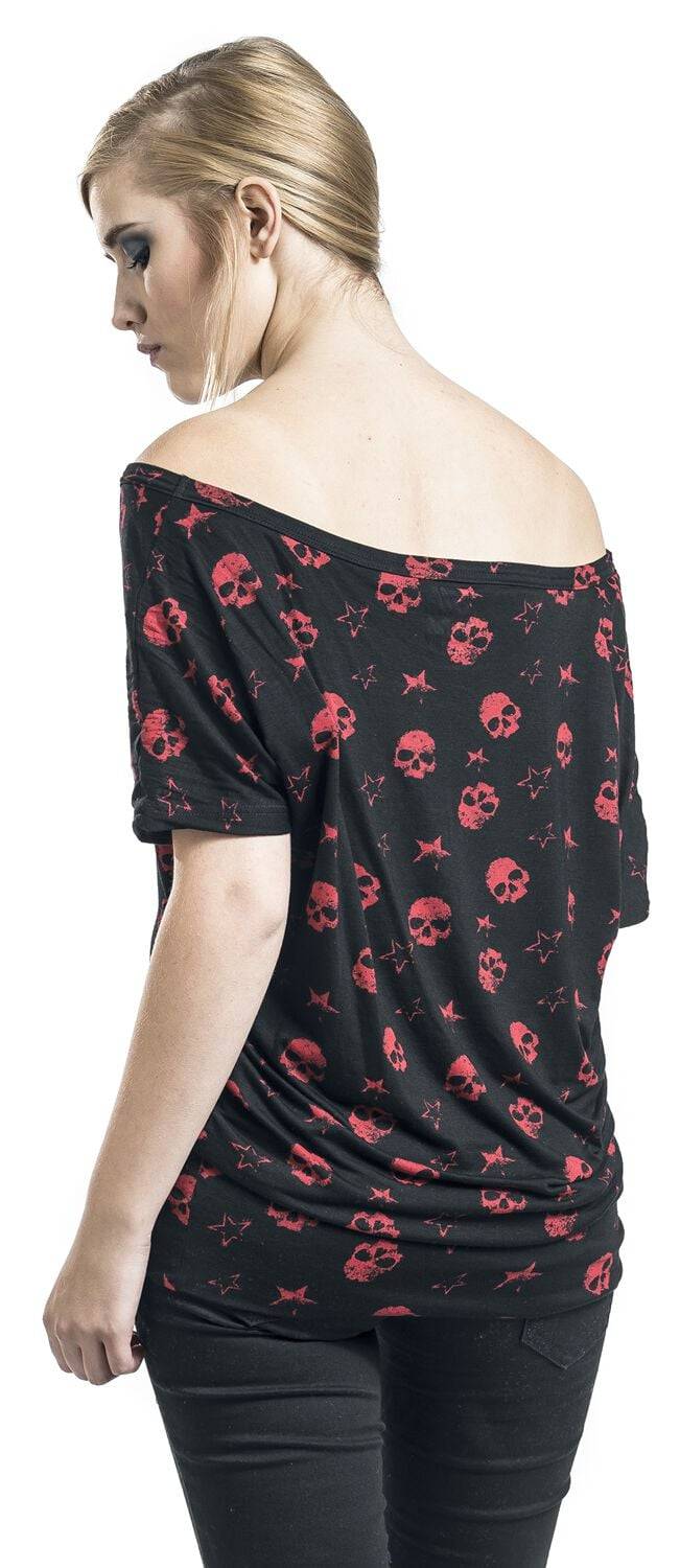 EMP T-Shirt schwarz/rot von Full Volume by EMP Valentinstagsangebot