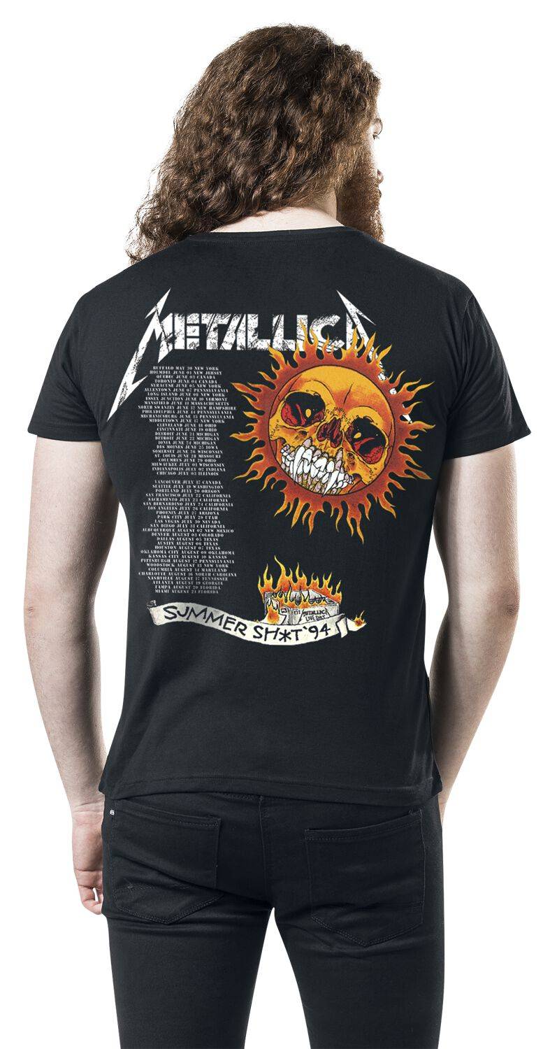EMP "Flaming Skull Tour Tee" T-Shirt schwarz von Metallica Sonderangebote